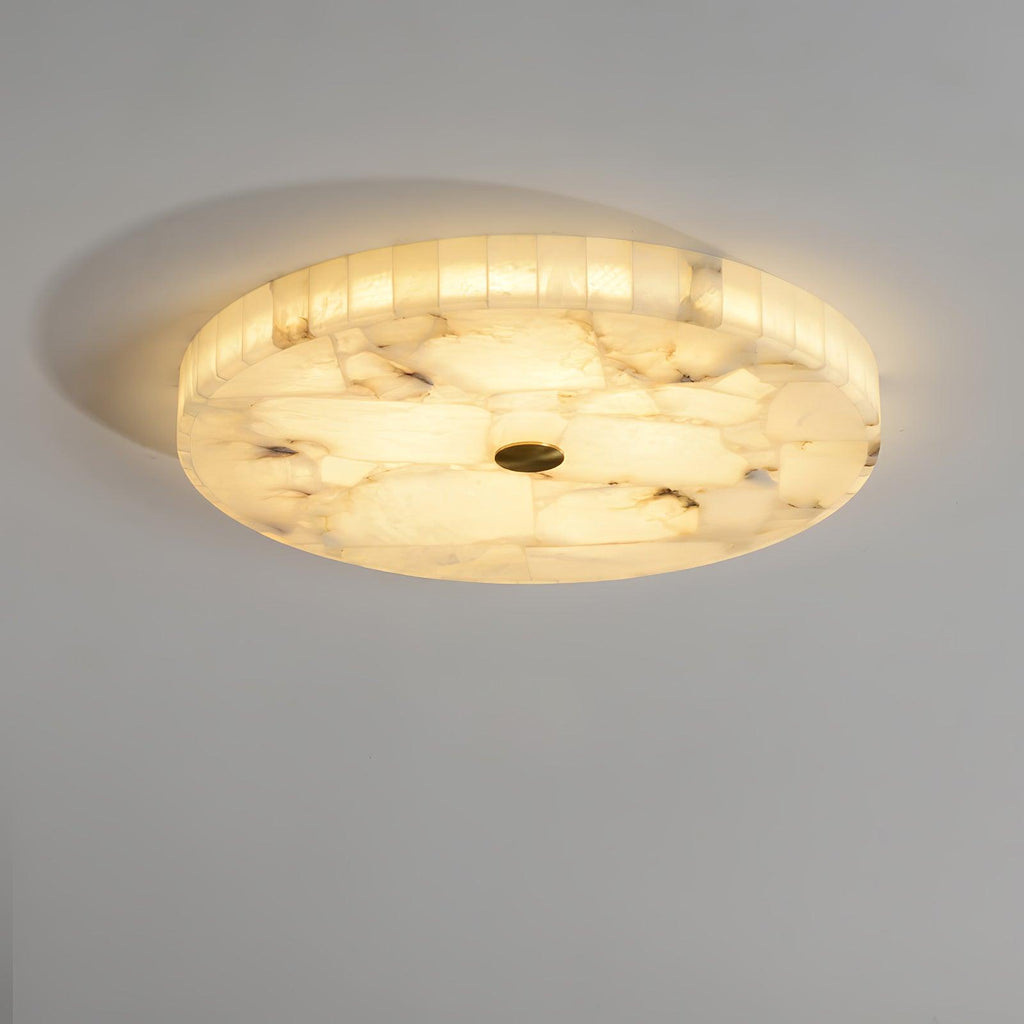 Alabaster LED Ceiling Light In White And Gold For Living Room And Hall | Temsk
