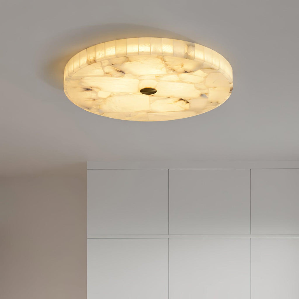 Alabaster LED Ceiling Light In White And Gold For Living Room And Hall | Temsk