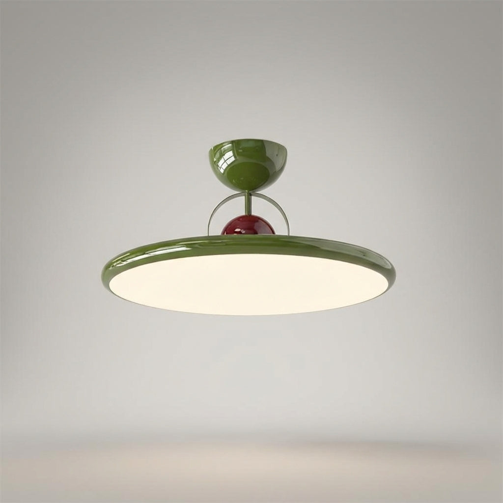 Green LED Ceiling Light With Acrylic And Metal, Retro Design, Dimmable | Temsk