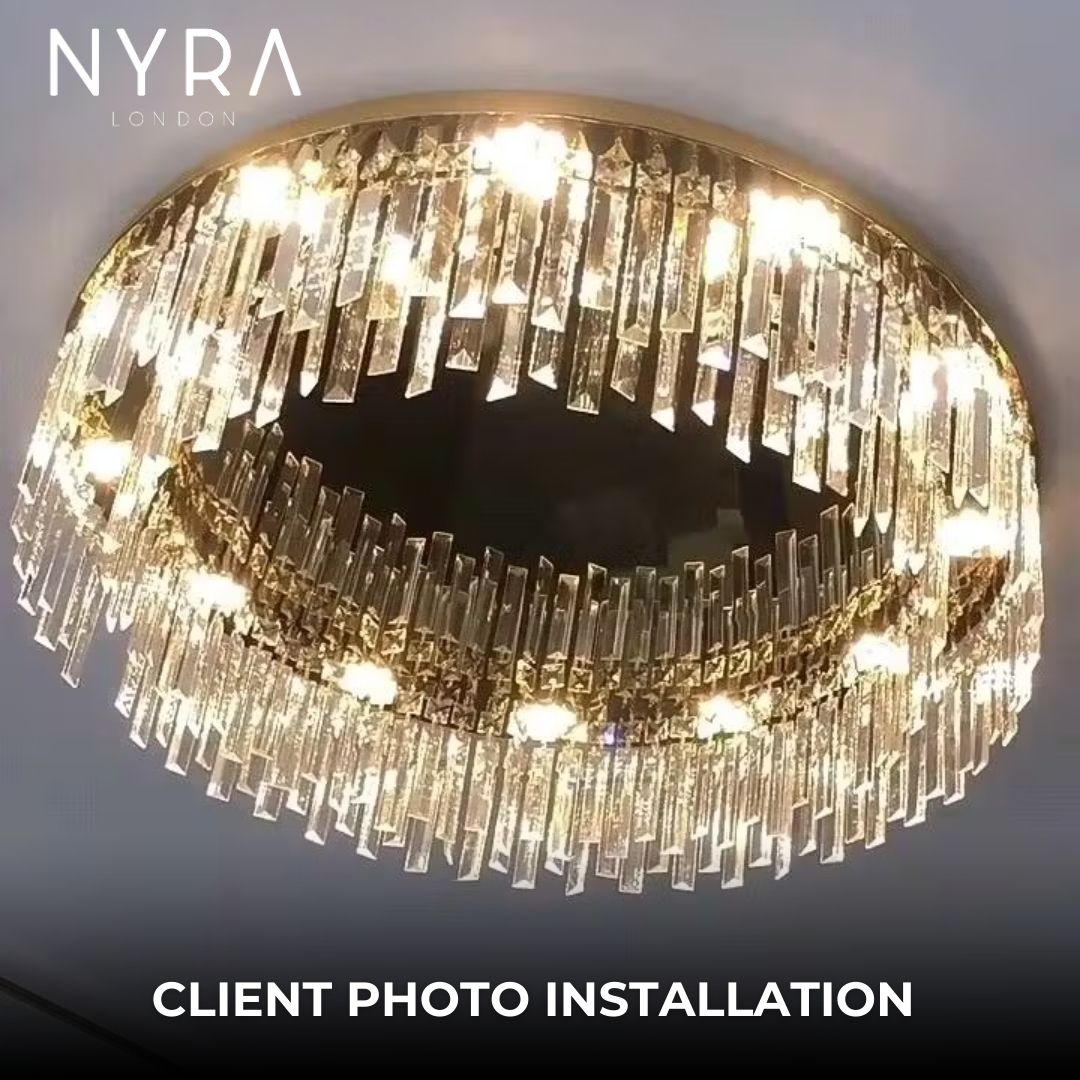 Empressa Crystal Lighting Collection Featuring Stainless Steel And K9 Crystals | Temsk
