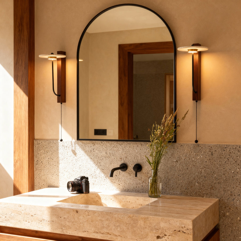 TerraLuma Natural Material Wall Sconce Lighting for Cozy Ambience | Temsk