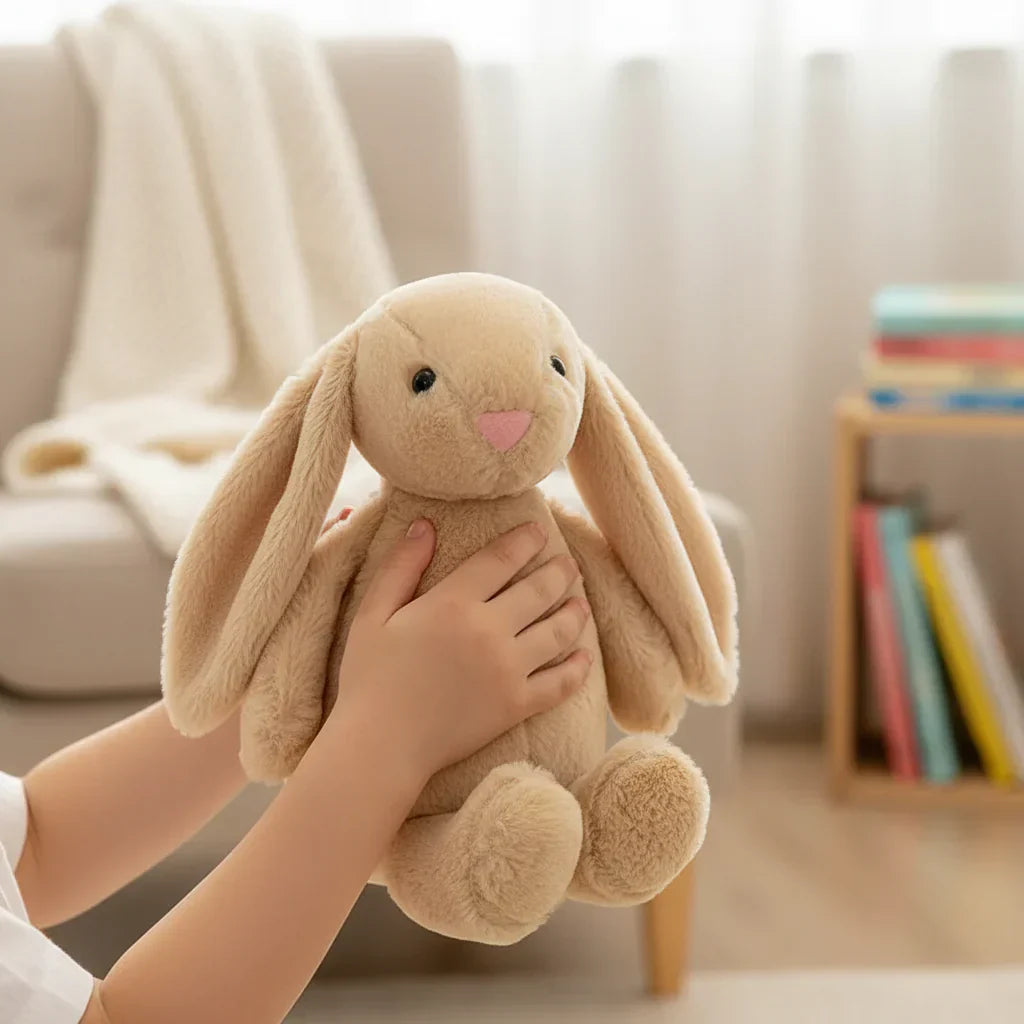 Bunnycat blød plyskanin vedhæng til tasker og dekoration | Temsk
