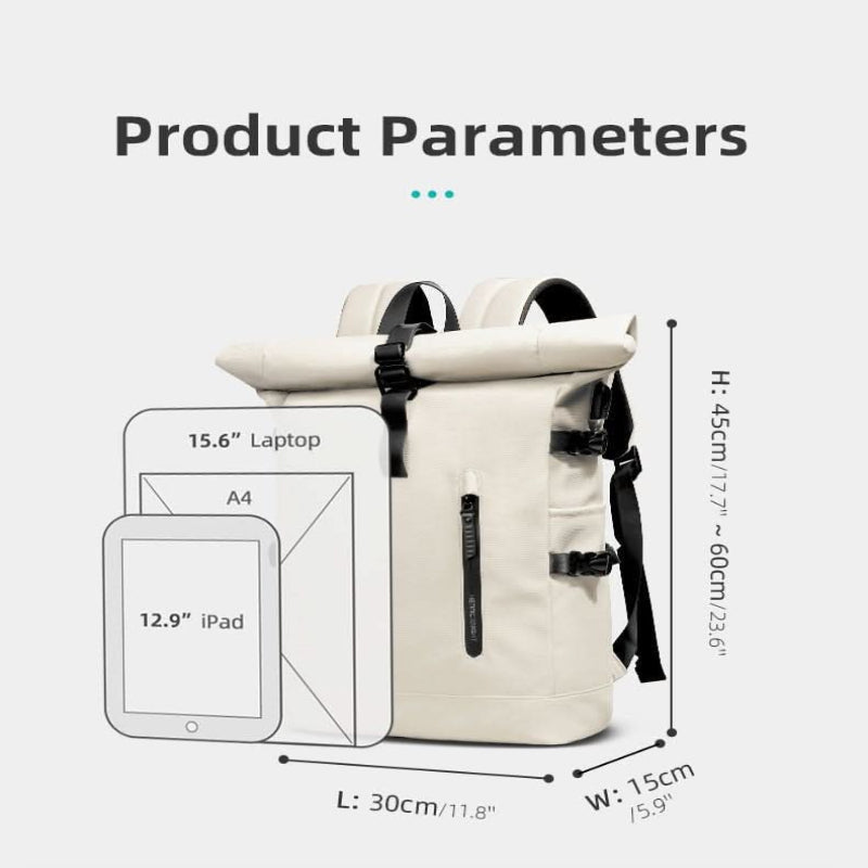 TrailMate Expandable Roll-Top Backpack With Laptop Compartment And Large Capacity | Temsk