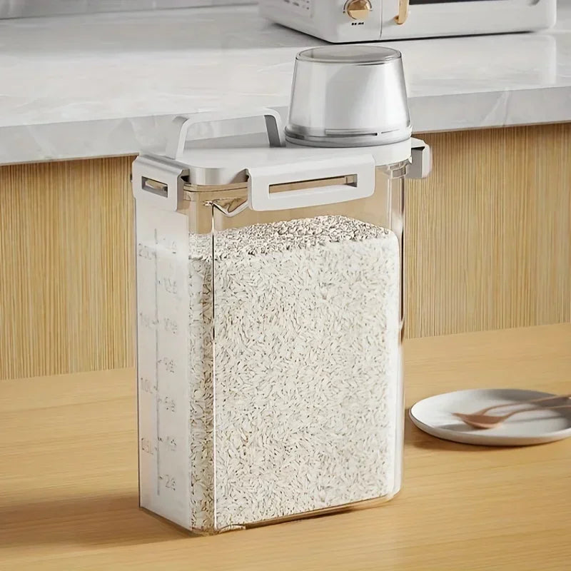 2.5L Airtight Container For Rice, Cereal And Flour With Dispenser And Measuring Cup | Temsk