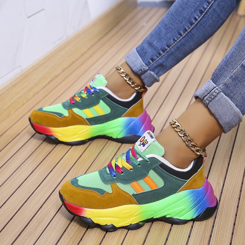 NovaStride Trainer Supportive Casual Sneakers In Rainbow Colors | Temsk