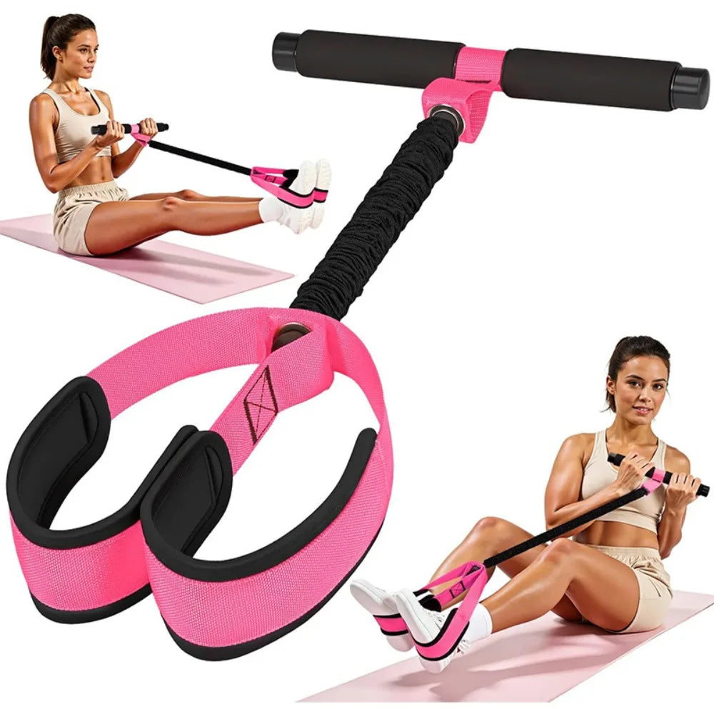 Ab Roller With Resistance Bands Core Workout Trainer For Home Use | Temsk