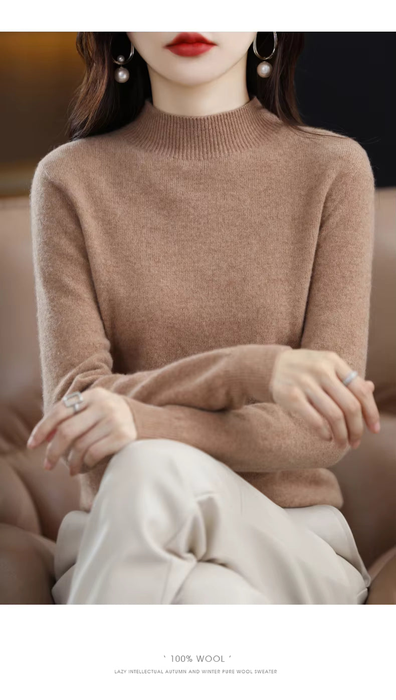 Aurelia Women's 100 Percent Wool Cashmere Pullover For Fall And Winter | Temsk