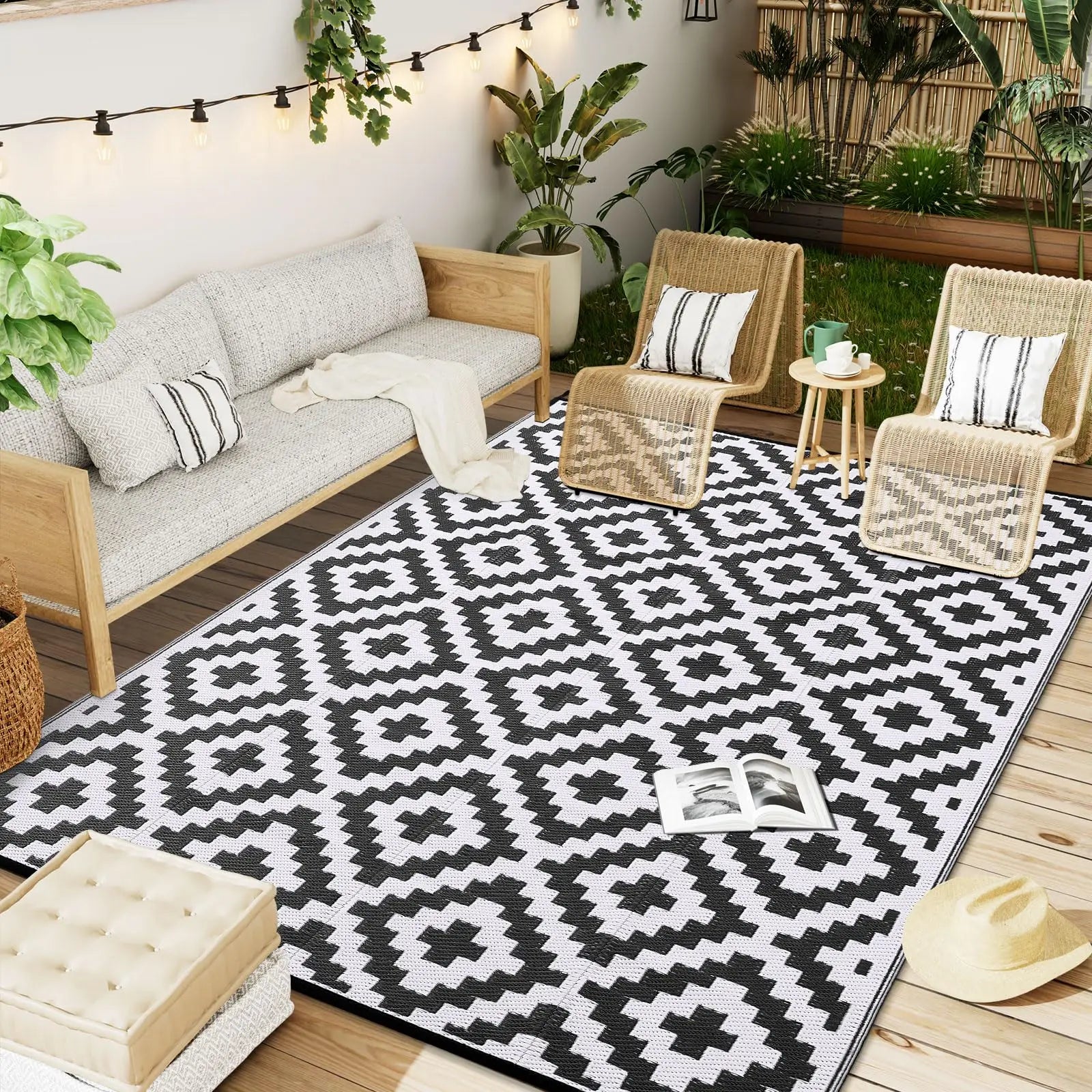 Harbour Haven wendbarer wasserdichter Outdoor-Teppich für Terrassen | Temsk