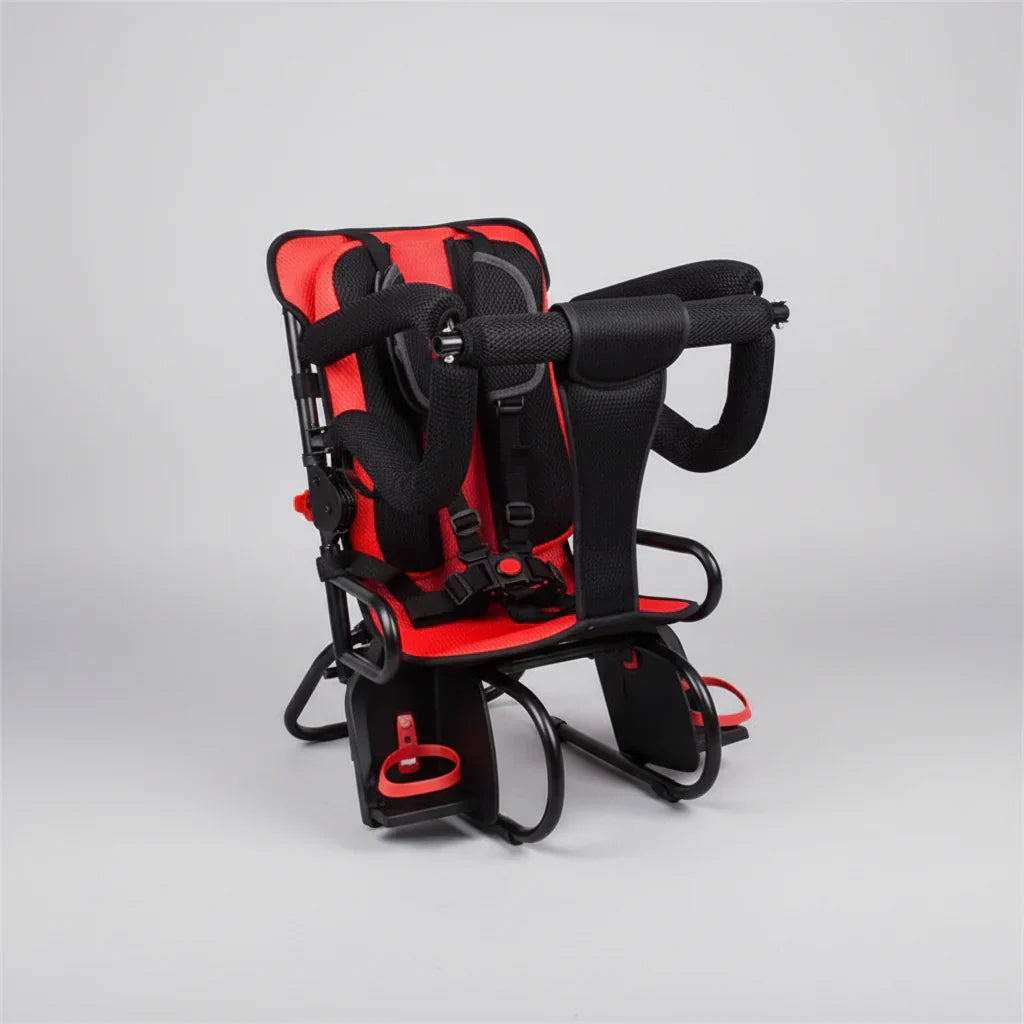 Child Motorcycle Seat With Foldable Guardrail And Rear Support | Temsk
