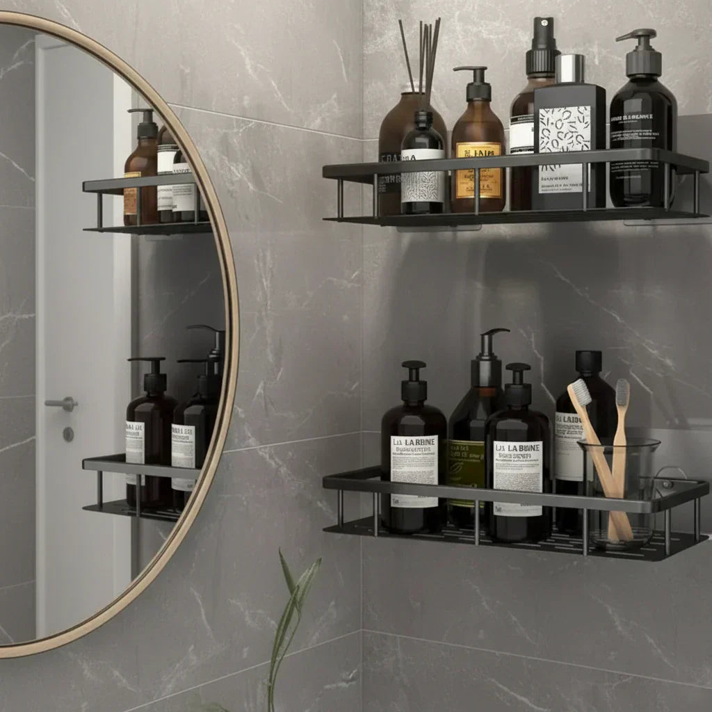 AeroShelf Adhesive Bathroom Shelf Drill-Free And Stylish For Every Bathroom | Temsk