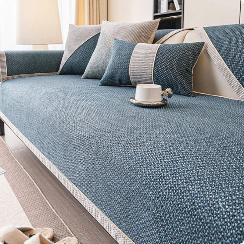 Non-Slip Cotton Linen Sofa Cover For All Seasons By TerraWeave | Temsk