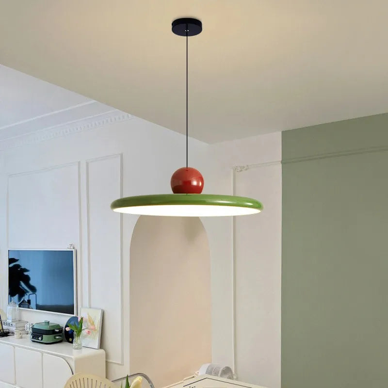 Nordische Untertassen-Pendelleuchte LED mit cremefarbener Deckenlampe | Temsk