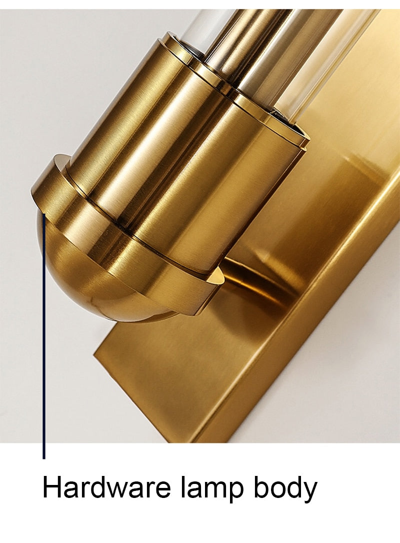 Luminor moderne LED-Wandlampe im amerikanischen Stil in goldenem Licht | Snurv | Temsk