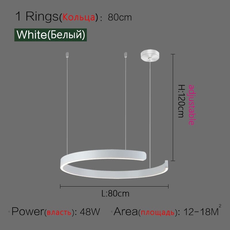 Astraelle Nordic Ring Chandelier for Modern Living Spaces | Temsk