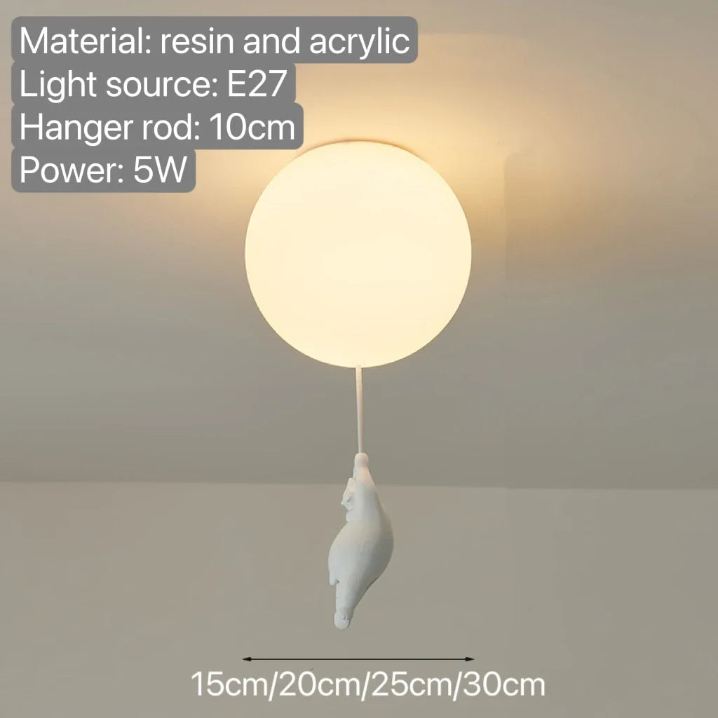 Whimsical Balloon Bear Chandelier for Kids Playroom and Nursery | Temsk