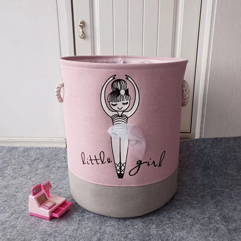 Foldable Canvas Storage Basket For Baby Toys And Clothes | Temsk