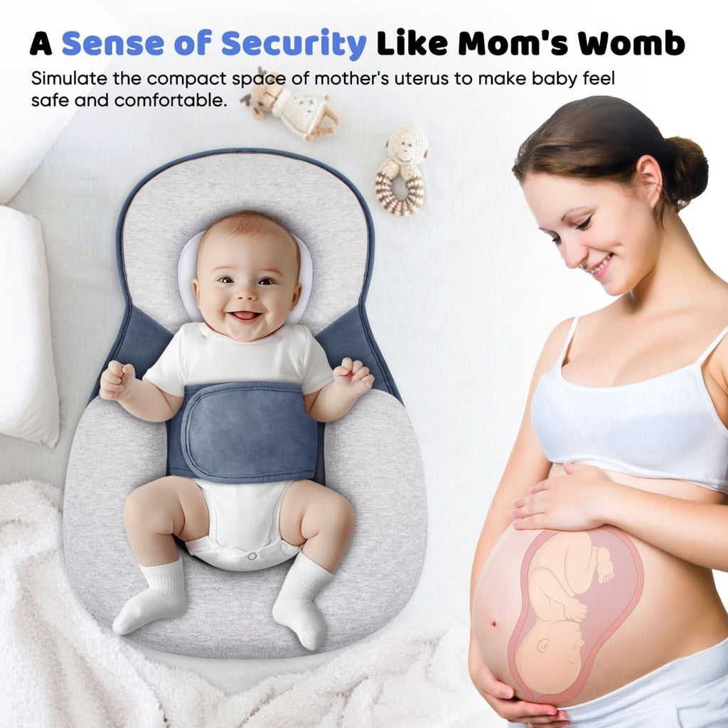 Cuscino ergonomico per neonati NurtureNest per un sonno sicuro | Temsk