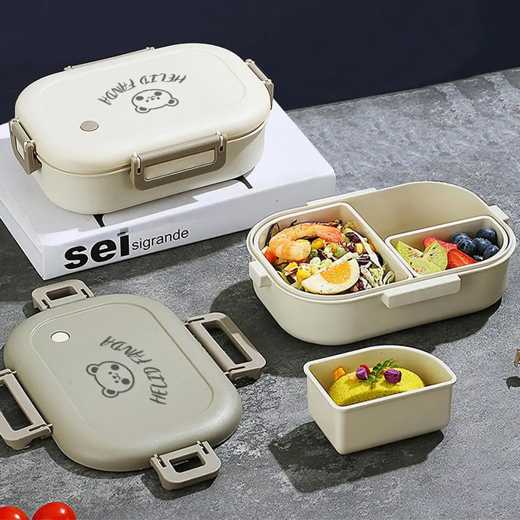 Tragbare FreshMate Bento-Box mit drei Fächern, auslaufsicher | Temsk