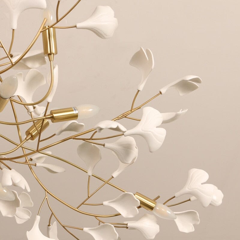 Ceramic Chandelier Petal Ceiling Light Fixture Elegant Glow | Temsk