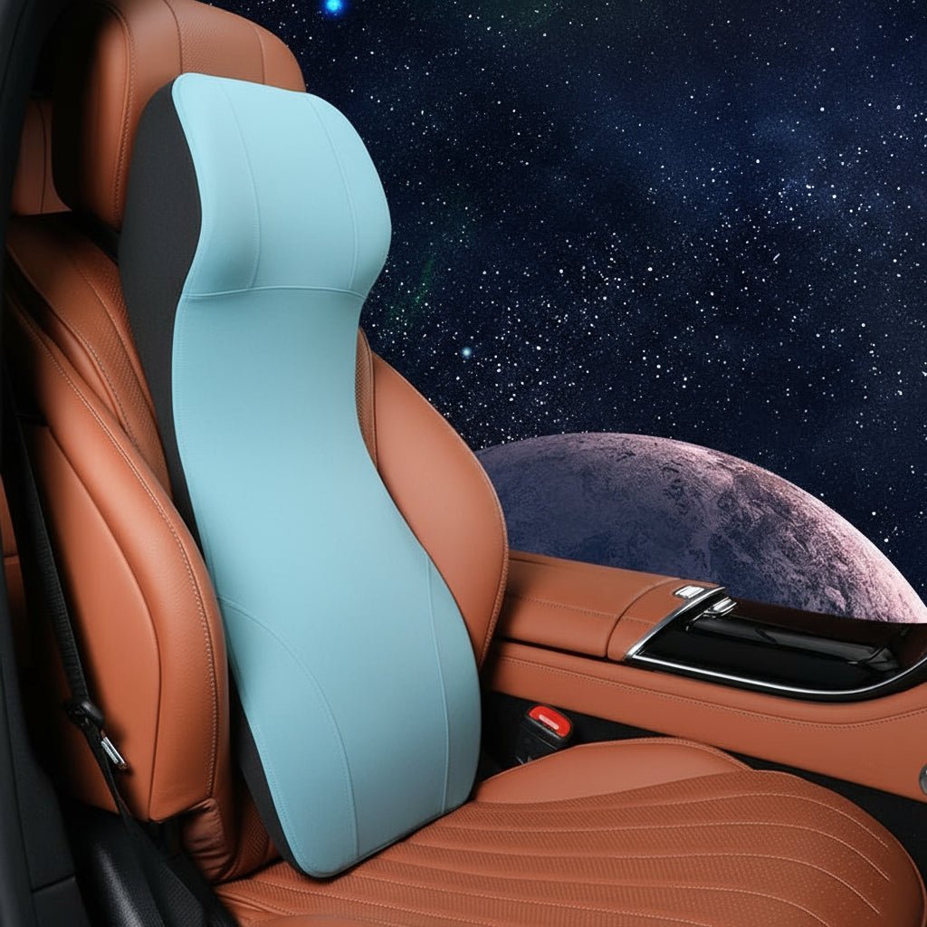 DriveEase Integrated Car Neck And Lumbar Support Made Of Memory Foam | Temsk