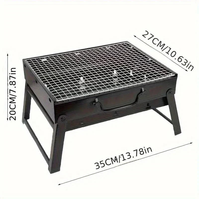 TrailBlaze Stainless Steel Charcoal Grill for Compact Outdoor Grilling | Temsk