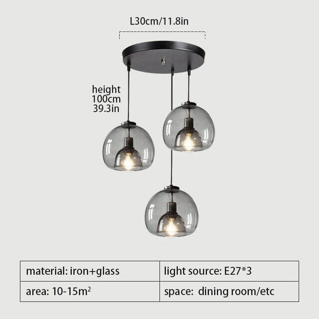 Lampade a sospensione Aurelia in vetro per cucine moderne e altro | Temsk