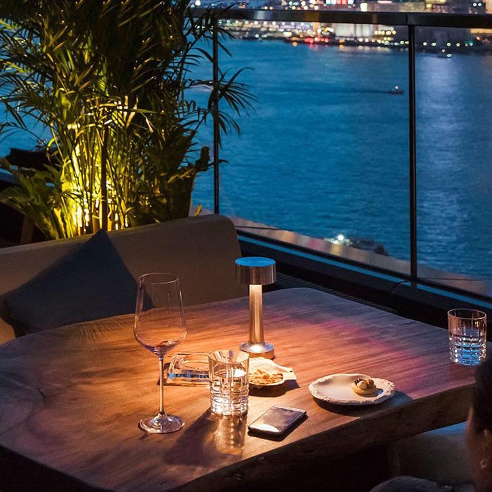 LumaNova Retro LED Wireless Rechargeable Table Lamp For Restaurants | Temsk