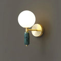 Goldfarbene Marmor- und Glas-Wandlampe Moderne Wandleuchte | Temsk