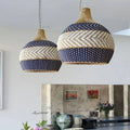 NaturaWeave Pendant Light Rattan Handwoven With Herringbone Pattern | Temsk