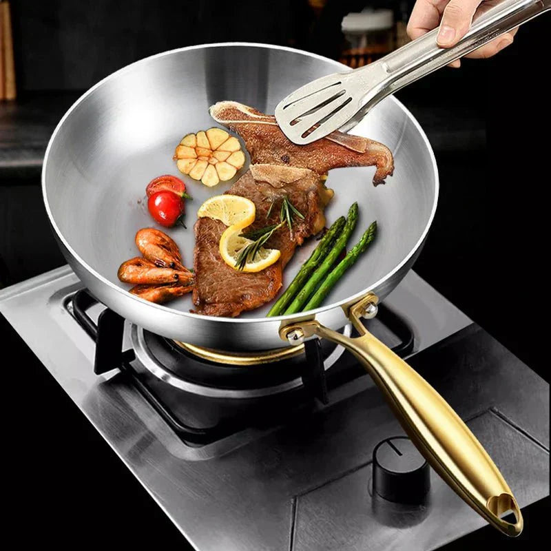 NovaForge 316 Stainless Frying Pan With 7-Layer Design, 2 Mm Wall, Induction Ready | Temsk