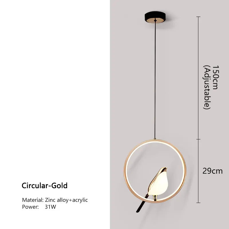 Magpie Licht Pendelleuchte mit nordischem Vogeldesign für moderne Räume | Temsk