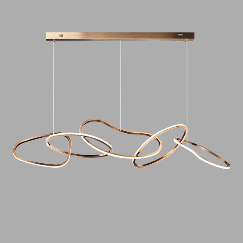 Vela Ring Pendant Light In Rose Gold Or Gold Finish | Temsk