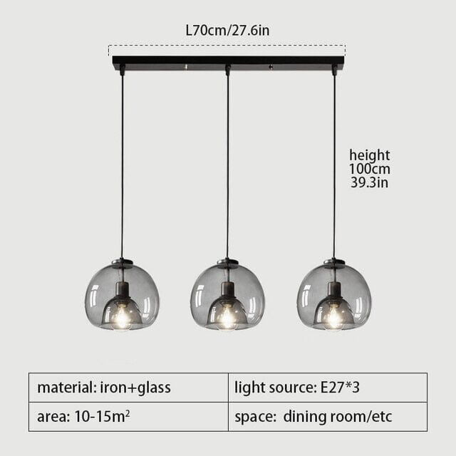 Lampade a sospensione Aurelia in vetro per cucine moderne e altro | Temsk