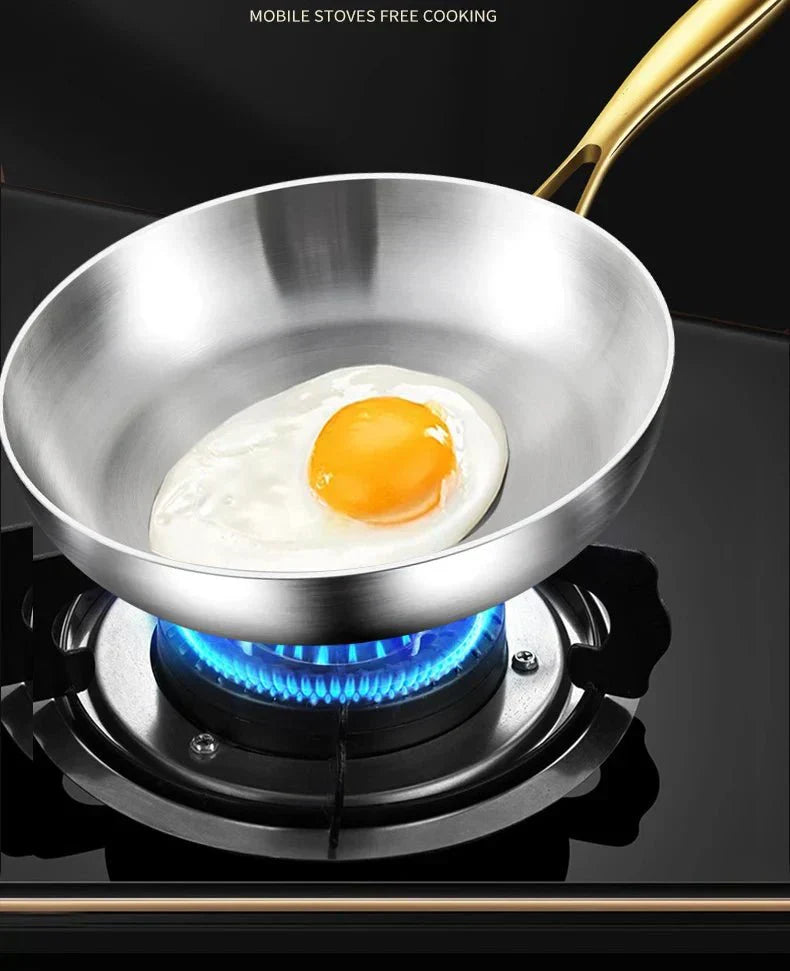 NovaForge 316 Stainless Frying Pan With 7-Layer Design, 2 Mm Wall, Induction Ready | Temsk