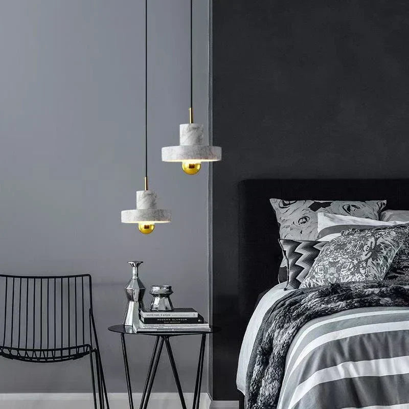 Marmor Pendelleuchte mit Naturstein Postmodernem Design | Temsk