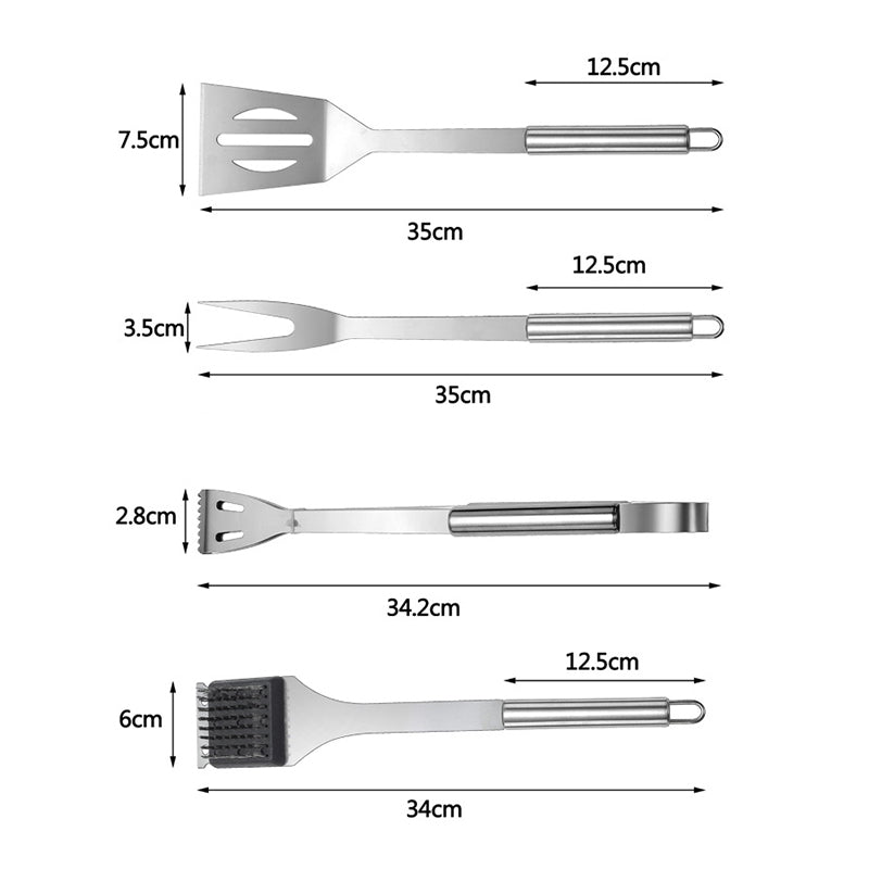 BlazeChef Elite Stainless Steel Barbecue Tool Set For Outdoors | Temsk
