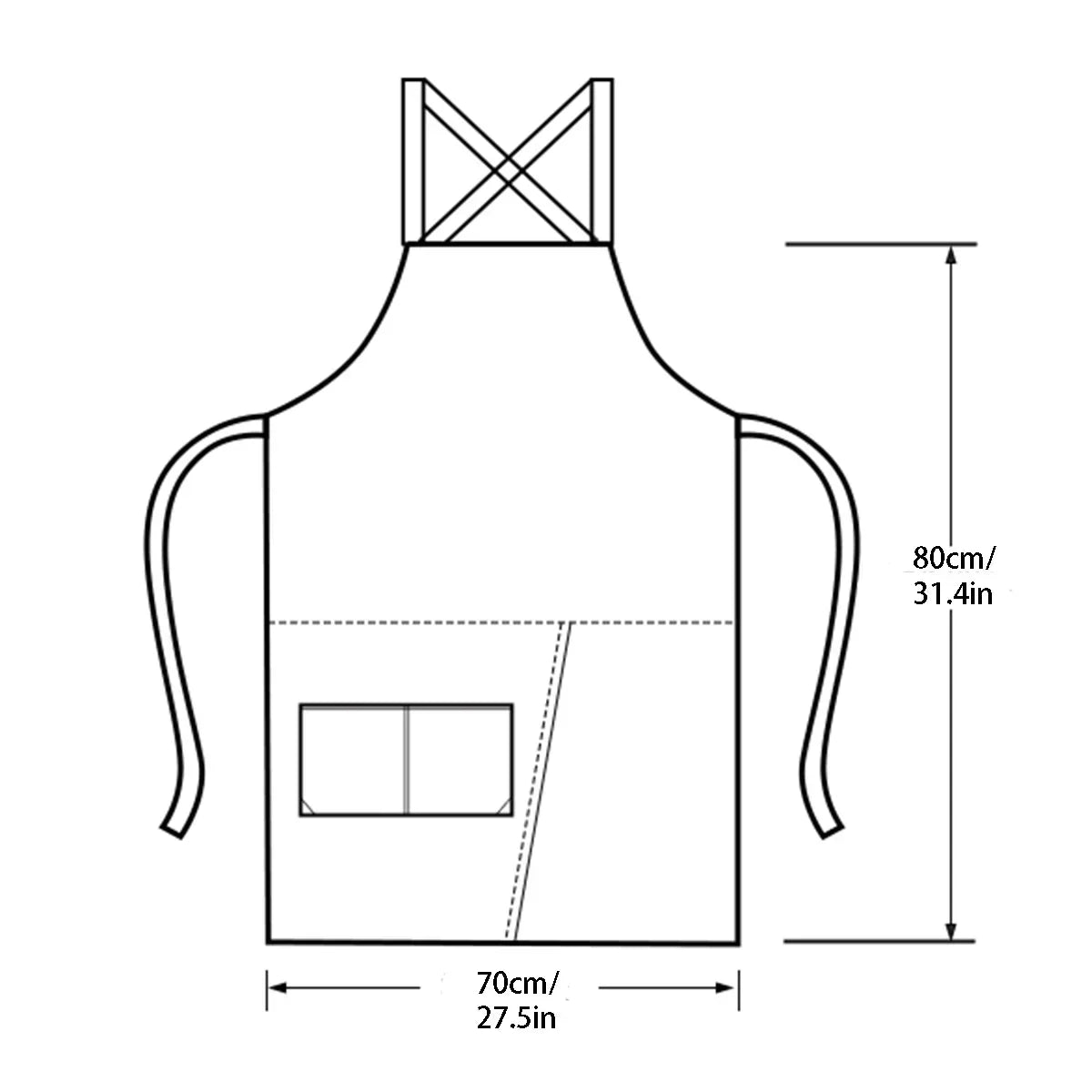 WorkEase wasserdichte Schürze mit Canvas und geteilten Rocktaschen | Temsk