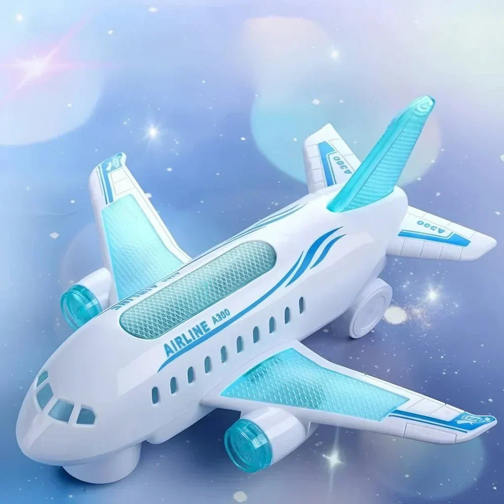 SkySpin LED Electric Airplane Toy With 360-Degree Rotation And Music | Temsk