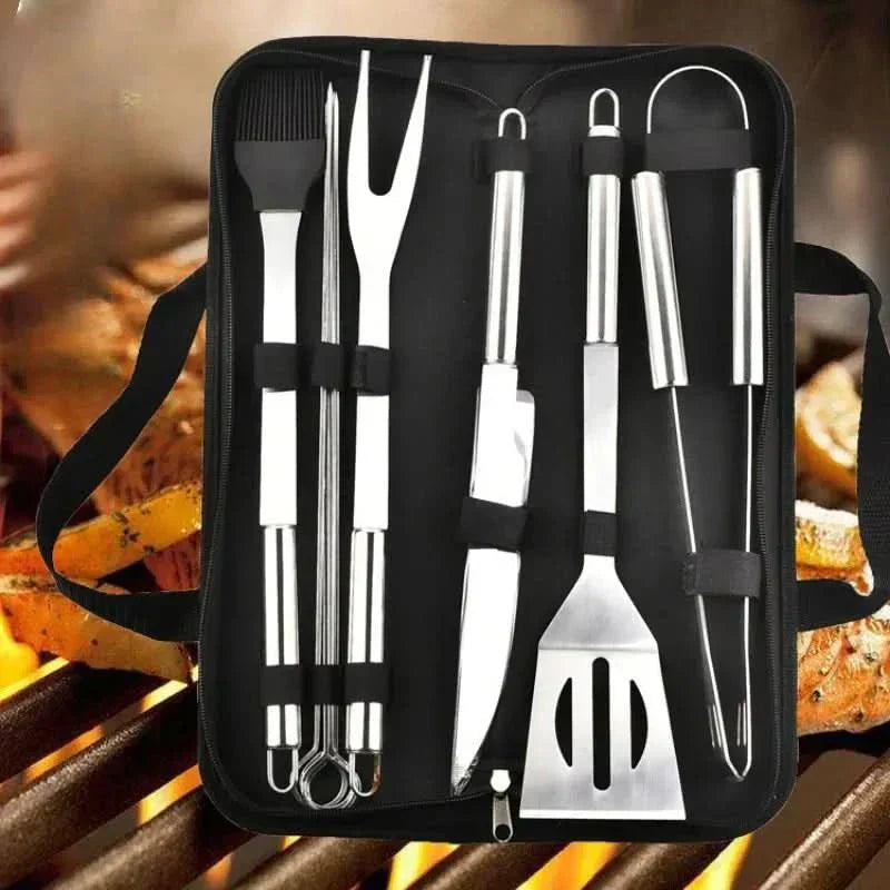 BlazeChef Elite Stainless Steel Barbecue Tool Set For Outdoors | Temsk