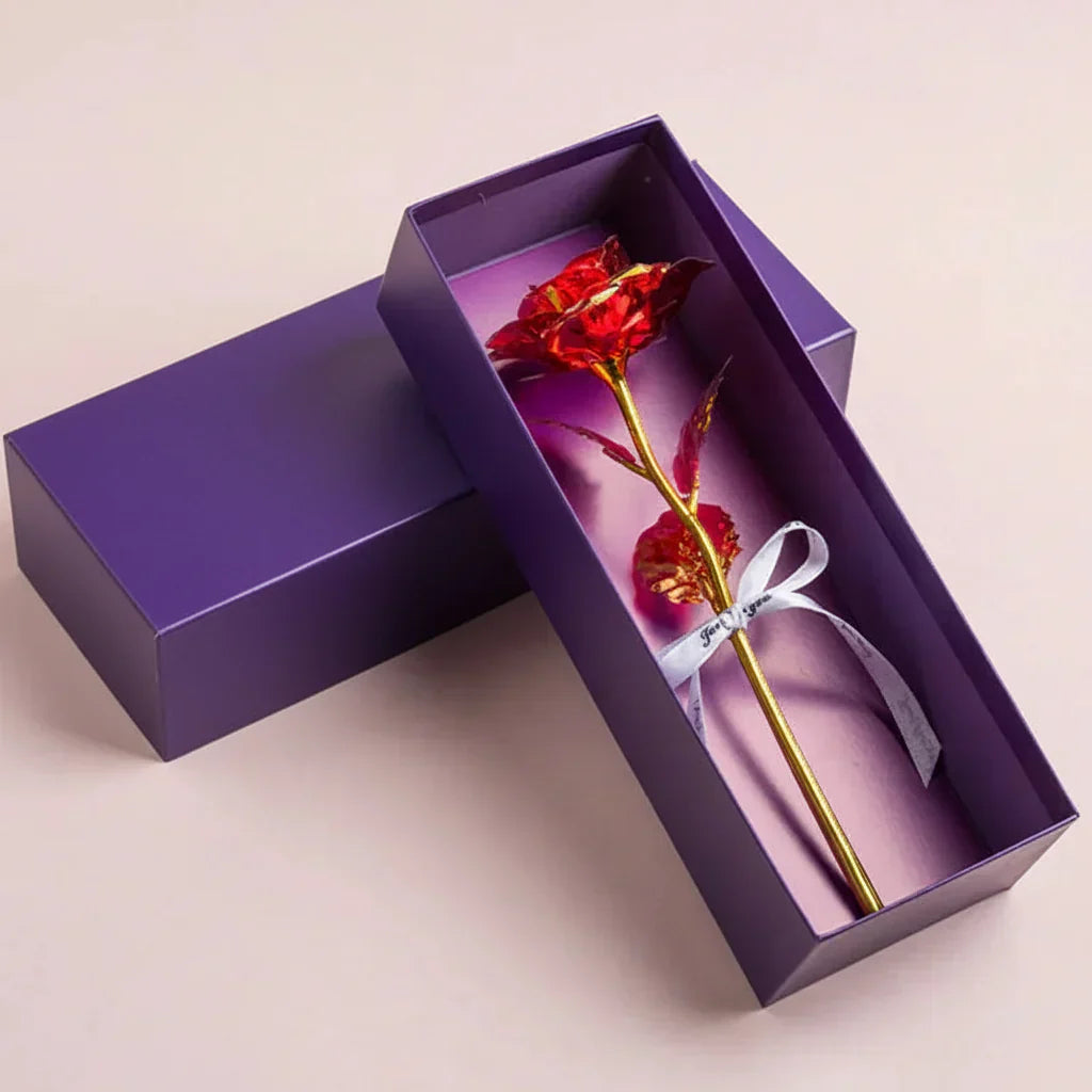 Rosen-Geschenkbox mit Künstlicher Blumenpräsentation zum Muttertag | Temsk