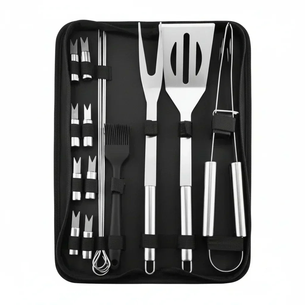 BlazeChef Elite Stainless Steel Barbecue Tool Set For Outdoors | Temsk