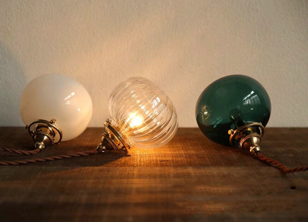 Caelum Glas-Pendelleuchte im Retro-Stil für kleine Räume | Snurv | Temsk