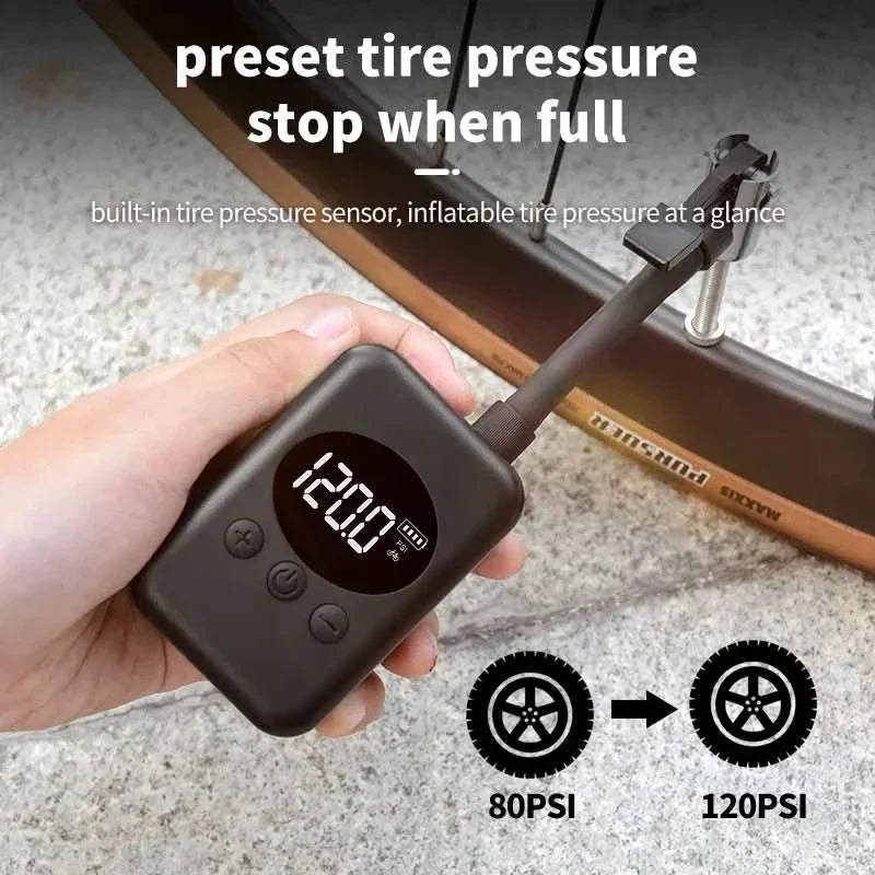 TrailPulse Pro Portable 150 PSI Mini Bike Pump for MTB and Outdoor | Temsk