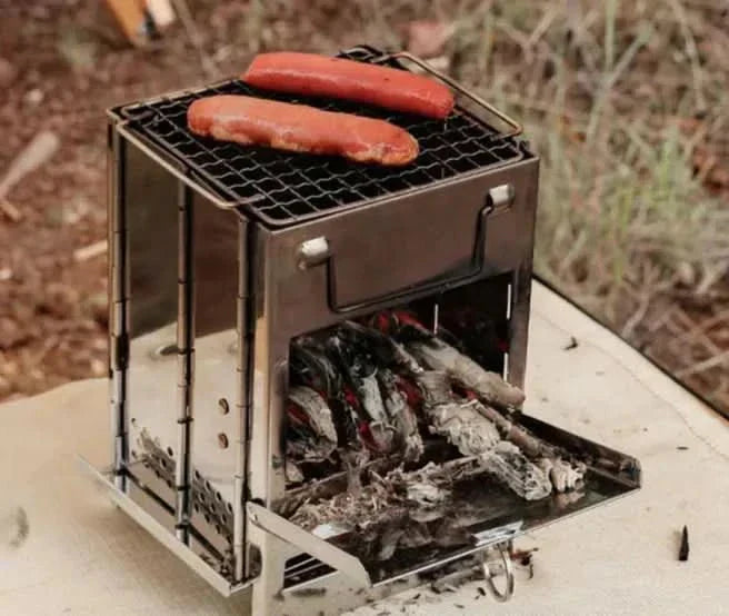 TrailBlaze Portable Camping Stove Lightweight Stainless Steel Grill | Temsk