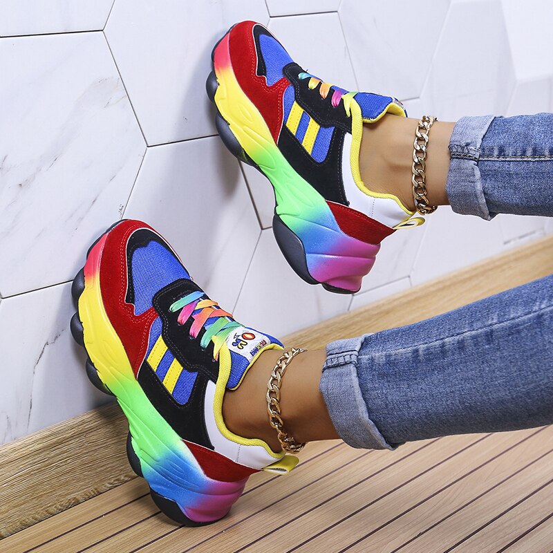 NovaStride Trainer Supportive Casual Sneakers In Rainbow Colors | Temsk