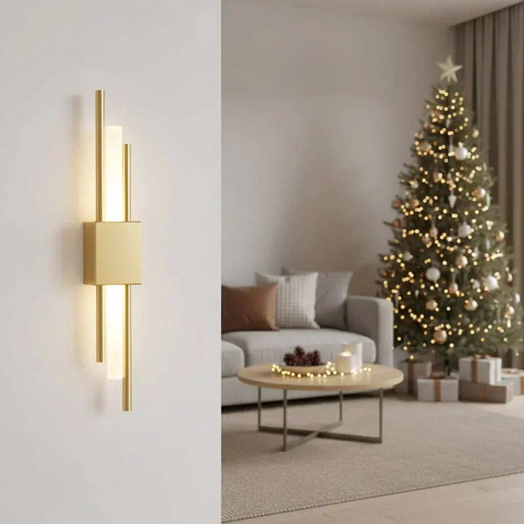 NovaGlow moderní LED nástěnné světlo z kovu a akrylu se třemi barvami světla | Temsk