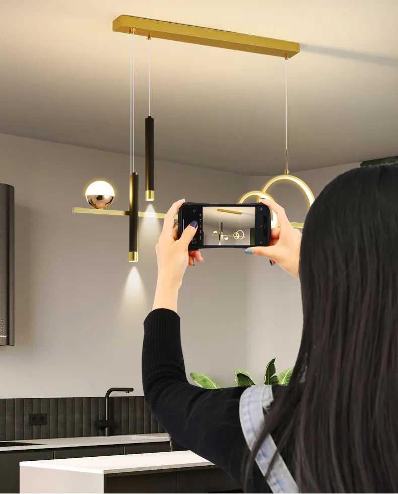 Lumenora schlanker moderner minimalistischer LED-Pendelleuchten-Spot mit Fernbedienung | Snurv | Temsk