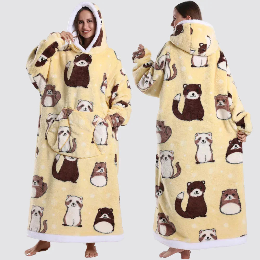 Cozy Oversized Wearable Hoodie Blanket For Adults All Day Comfort | Temsk