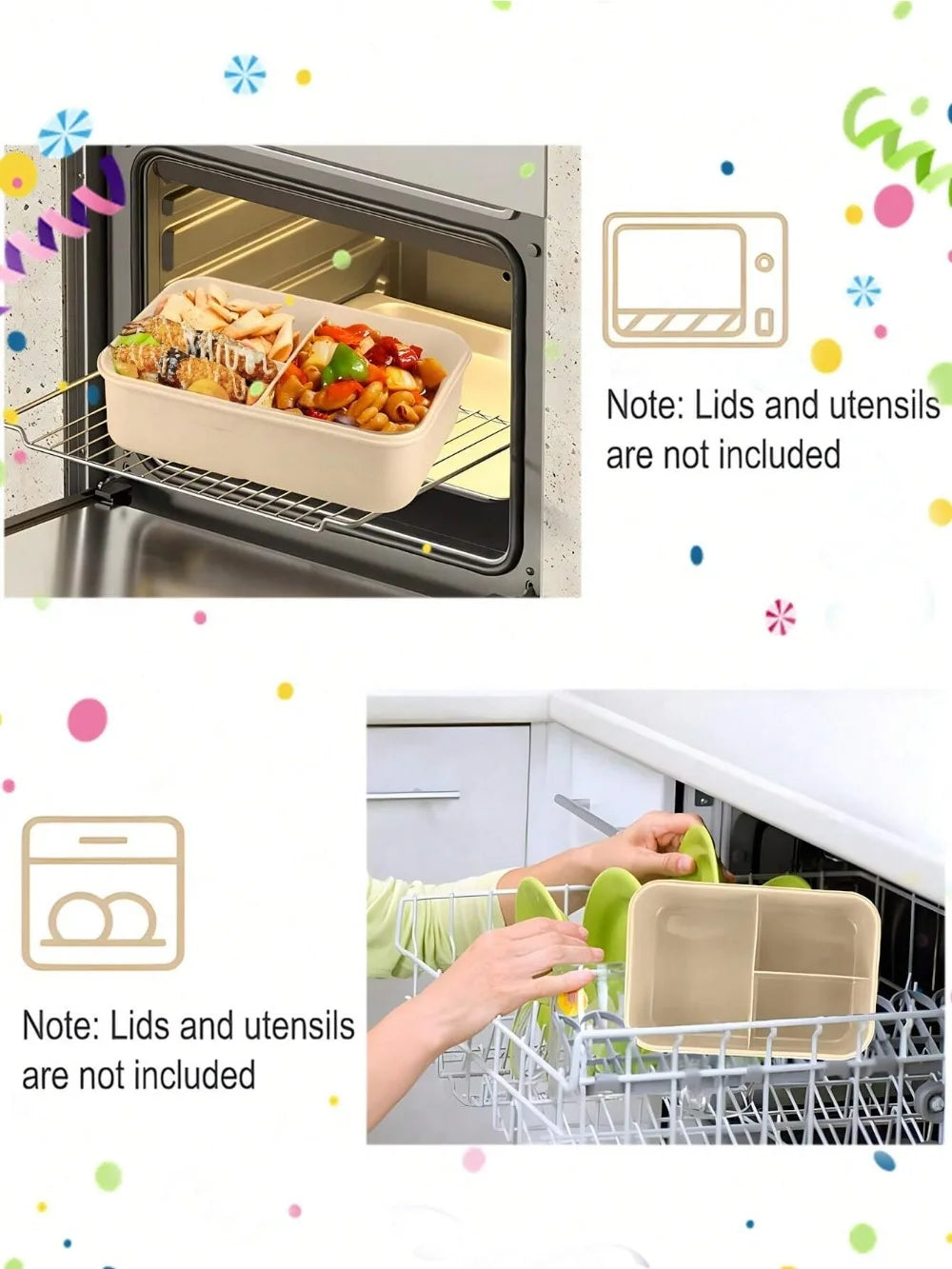 MealMate Bento Besteck Lunchbox mit vier Fächern, auslaufsicher | Temsk