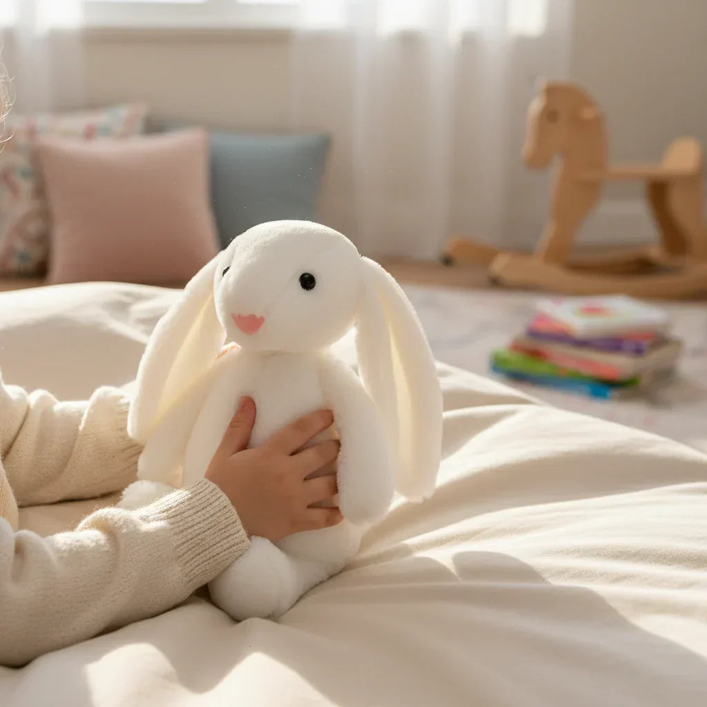 Bunnycat blød plyskanin vedhæng til tasker og dekoration | Temsk